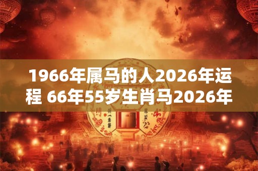 1966年属马的人2026年运程 66年55岁生肖马2026年运势 1966年属马的人2026年运程 66年55岁生肖马2026年运势