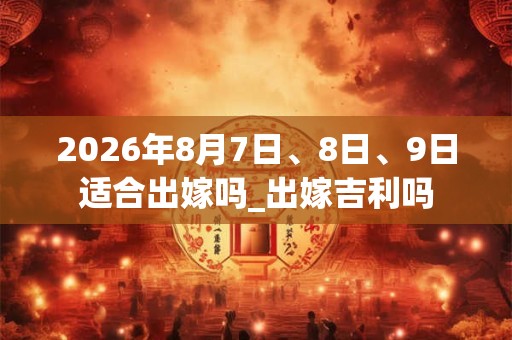 2026年8月7日、8日、9日适合出嫁吗_出嫁吉利吗 2026年8月7日、8日、9日适合出嫁吗_出嫁吉利吗