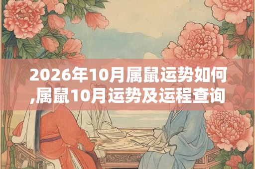 2026年10月属鼠运势如何,属鼠10月运势及运程查询 2026年10月属鼠运势如何,属鼠10月运势及运程查询