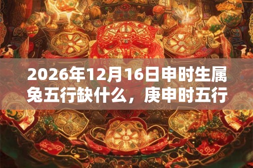 2026年12月16日申时生属兔五行缺什么,庚申时五行缺什么 2026年12月16日申时生属兔五行缺什么,庚申时五行缺什么