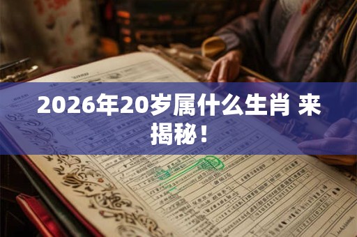 2026年20岁属什么生肖 来揭秘! 2026年20岁属什么生肖 来揭秘!