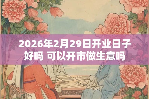 2026年2月29日开业日子好吗 可以开市做生意吗
