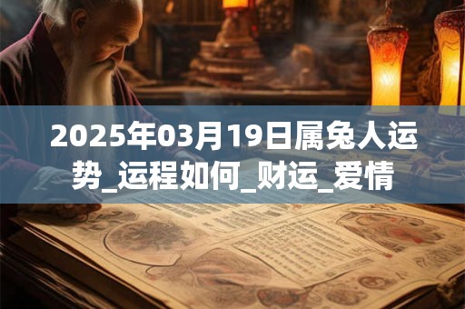 2025年03月19日属兔人运势_运程如何_财运_爱情 2025年03月19日属兔人运势_运程如何_财运_爱情