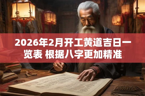 2026年2月开工黄道吉日一览表 根据八字更加精准 2026年2月开工黄道吉日一览表 根据八字更加精准