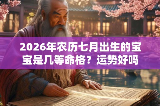 2026年农历七月出生的宝宝是几等命格?运势好吗 2026年农历七月出生的宝宝是几等命格?运势好吗