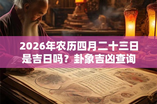 2026年农历四月二十三日是吉日吗？卦象吉凶查询