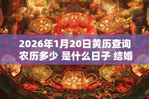 2026年1月20日黄历查询 农历多少 是什么日子 结婚吉时