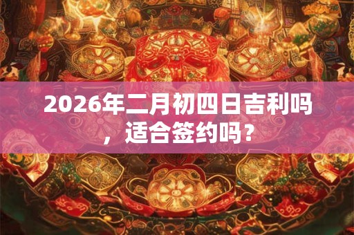 2026年二月初四日吉利吗,适合签约吗? 2026年二月初四日吉利吗,适合签约吗?