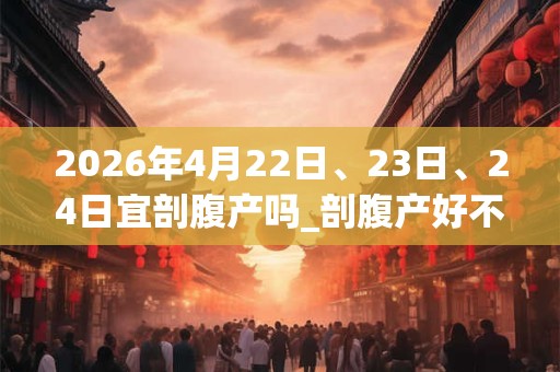 2026年4月22日、23日、24日宜剖腹产吗_剖腹产好不好