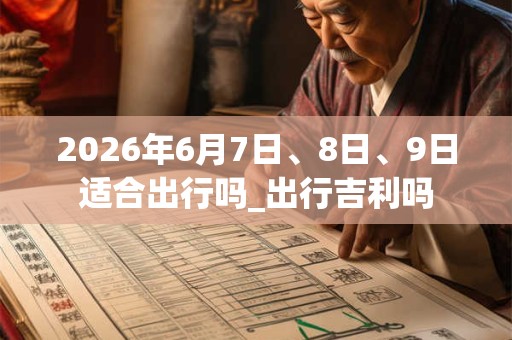 2026年6月7日、8日、9日适合出行吗_出行吉利吗