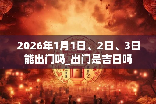 2026年1月1日、2日、3日能出门吗_出门是吉日吗 2026年1月1日、2日、3日能出门吗_出门是吉日吗
