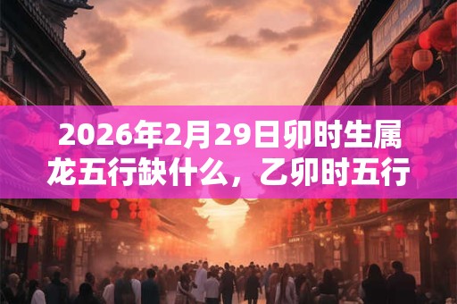 2026年2月29日卯时生属龙五行缺什么,乙卯时五行缺什么 2026年2月29日卯时生属龙五行缺什么,乙卯时五行缺什么