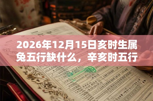 2026年12月15日亥时生属兔五行缺什么，辛亥时五行缺什么