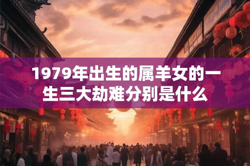 1979年出生的属羊女的一生三大劫难分别是什么 1979年出生的属羊女的一生三大劫难分别是什么