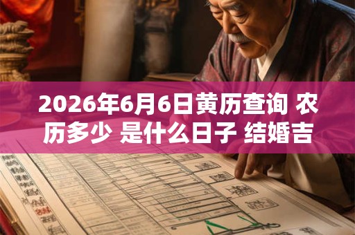 2026年6月6日黄历查询 农历多少 是什么日子 结婚吉时 2026年6月6日黄历查询 农历多少 是什么日子 结婚吉时