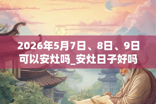 2026年5月7日、8日、9日可以安灶吗_安灶日子好吗