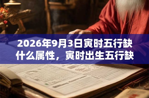 2026年9月3日寅时五行缺什么属性,寅时出生五行缺什么 2026年9月3日寅时五行缺什么属性,寅时出生五行缺什么