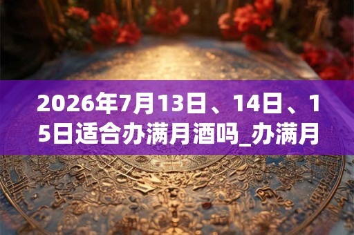 2026年7月13日、14日、15日适合办满月酒吗_办满月酒吉利吗