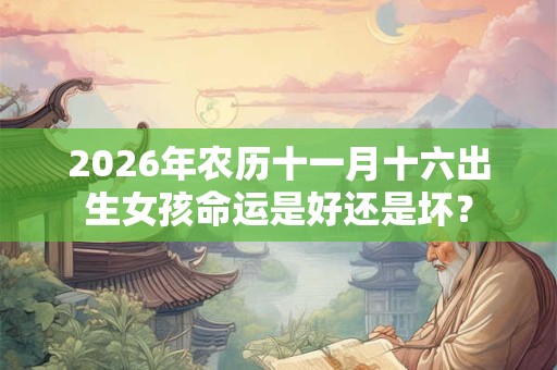 2026年农历十一月十六出生女孩命运是好还是坏? 2026年农历十一月十六出生女孩命运是好还是坏?