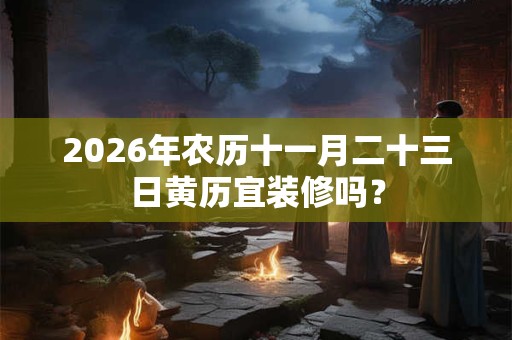 2026年农历十一月二十三日黄历宜装修吗？