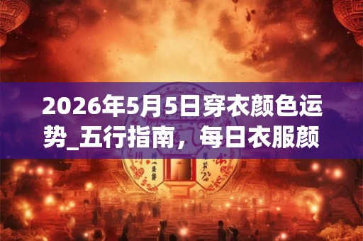 2026年5月5日穿衣颜色运势_五行指南，每日衣服颜色幸运色