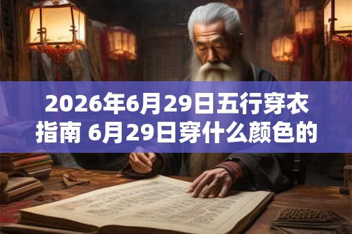 2026年6月29日五行穿衣指南 6月29日穿什么颜色的衣服