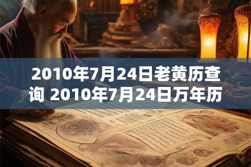 2010年7月24日老黄历查询 2010年7月24日万年历黄道吉日