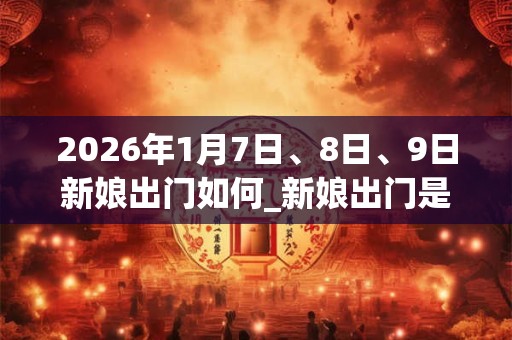 2026年1月7日、8日、9日新娘出门如何_新娘出门是吉日吗