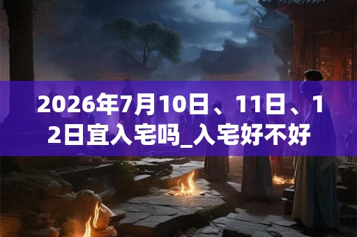 2026年7月10日、11日、12日宜入宅吗_入宅好不好 2026年7月10日、11日、12日宜入宅吗_入宅好不好