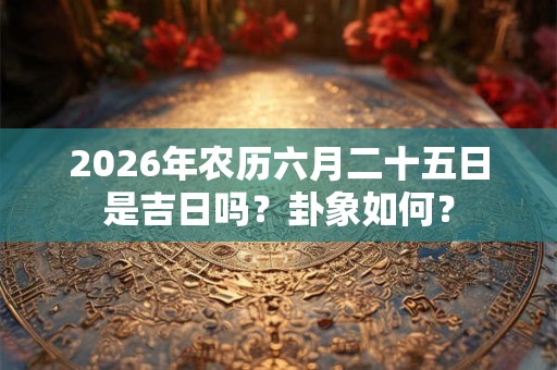 2026年农历六月二十五日是吉日吗?卦象如何? 2026年农历六月二十五日是吉日吗?卦象如何?