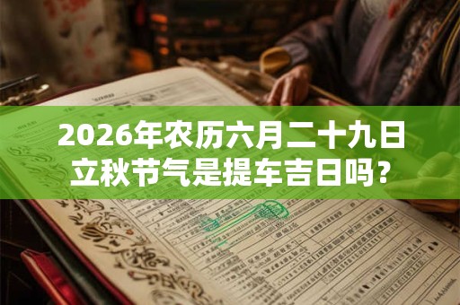 2026年农历六月二十九日立秋节气是提车吉日吗? 2026年农历六月二十九日立秋节气是提车吉日吗?