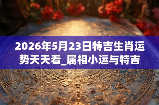 2026年5月23日特吉生肖运势天天看_属相小运与特吉生肖播报