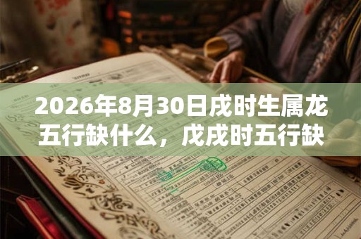 2026年8月30日戌时生属龙五行缺什么，戊戌时五行缺什么