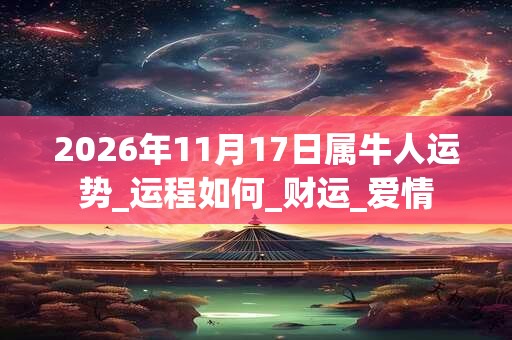 2026年11月17日属牛人运势_运程如何_财运_爱情 2026年11月17日属牛人运势_运程如何_财运_爱情