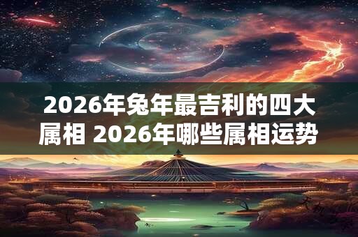 2026年兔年最吉利的四大属相 2026年哪些属相运势很好 2026年兔年最吉利的四大属相 2026年哪些属相运势很好
