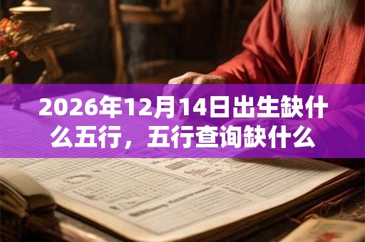 2026年12月14日出生缺什么五行，五行查询缺什么