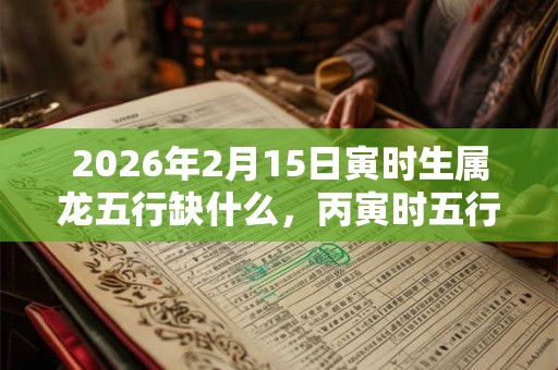 2026年2月15日寅时生属龙五行缺什么,丙寅时五行缺什么 2026年2月15日寅时生属龙五行缺什么,丙寅时五行缺什么