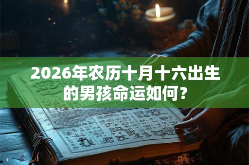 2026年农历十月十六出生的男孩命运如何? 2026年农历十月十六出生的男孩命运如何?