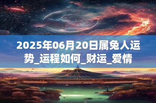 2025年06月20日属兔人运势_运程如何_财运_爱情