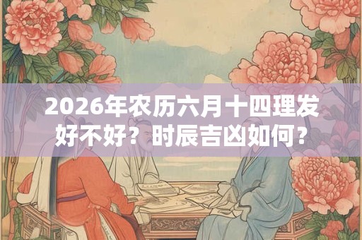 2026年农历六月十四理发好不好？时辰吉凶如何？