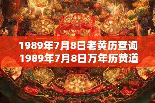 1989年7月8日老黄历查询 1989年7月8日万年历黄道吉日