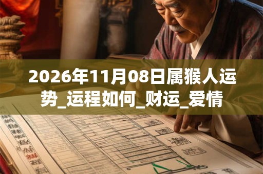 2026年11月08日属猴人运势_运程如何_财运_爱情 2026年11月08日属猴人运势_运程如何_财运_爱情