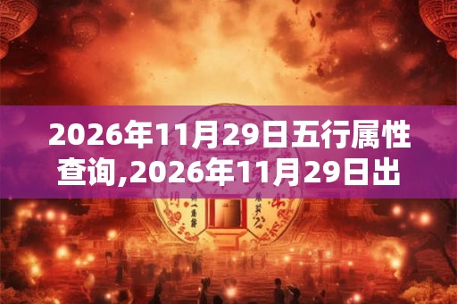 2026年11月29日五行属性查询,2026年11月29日出生五行属什么 2026年11月29日五行属性查询,2026年11月29日出生五行属什么