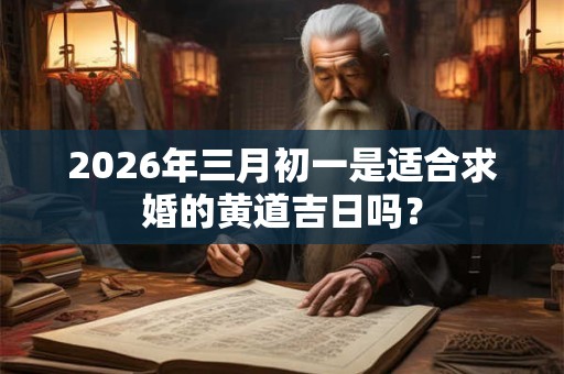 2026年三月初一是适合求婚的黄道吉日吗？