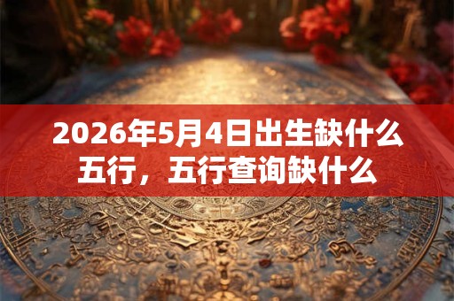 2026年5月4日出生缺什么五行，五行查询缺什么