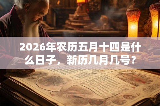 2026年农历五月十四是什么日子，新历几月几号？