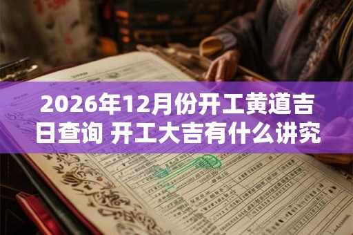 2026年12月份开工黄道吉日查询 开工大吉有什么讲究