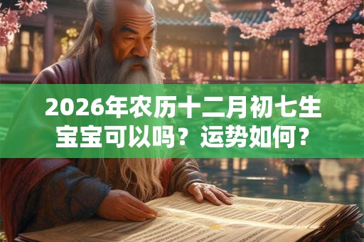 2026年农历十二月初七生宝宝可以吗？运势如何？