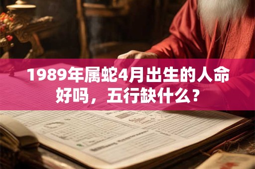 1989年属蛇4月出生的人命好吗,五行缺什么? 1989年属蛇4月出生的人命好吗,五行缺什么?