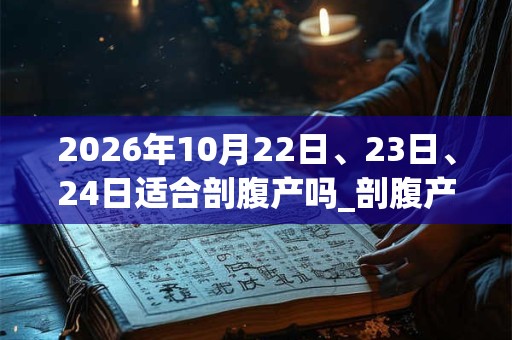 2026年10月22日、23日、24日适合剖腹产吗_剖腹产吉利吗